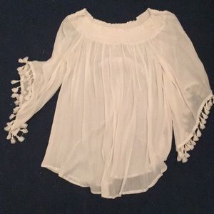White off the shoulder blouse